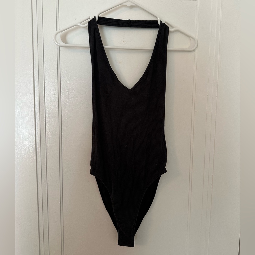 Urban Outfitters ribbed halter low back bodysuit